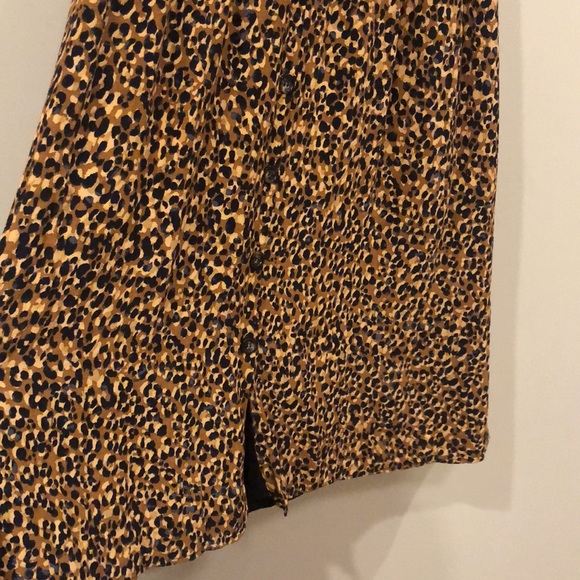 Zara midi leopard button down dress sz xs - Picture 9 of 11
